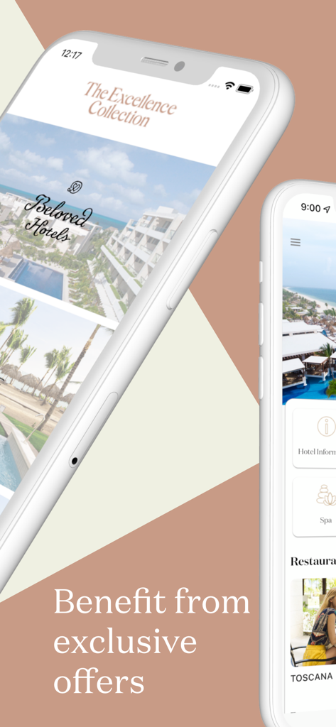 The Excellence Collection - The Excellence Collection app screen showcasing exclusive luxury resort offers and amenities.