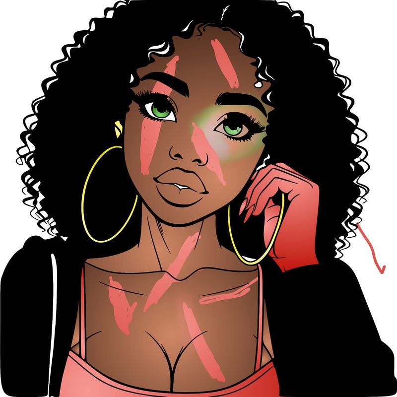 realistic black woman