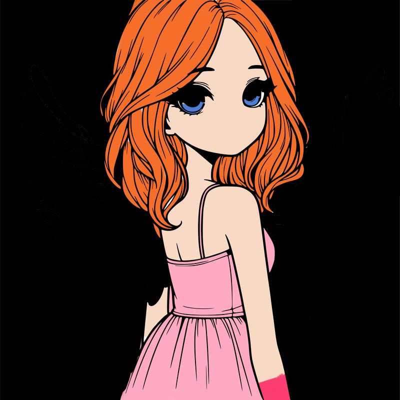 realistic girl with wings