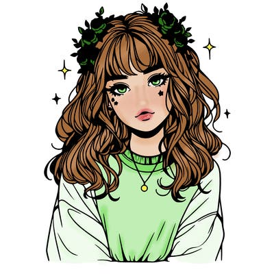 aesthetic girl realistic