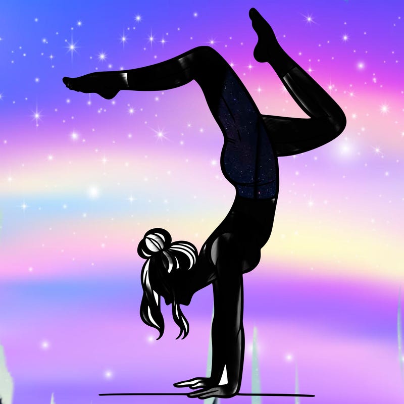 a woman doing a handstand