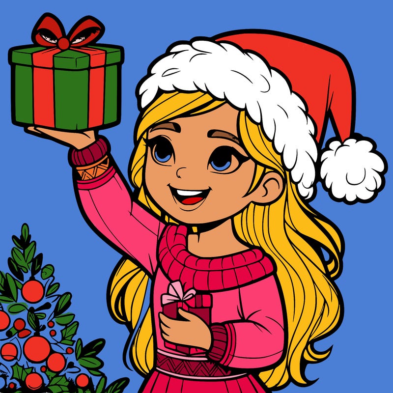 christmas girl realistic