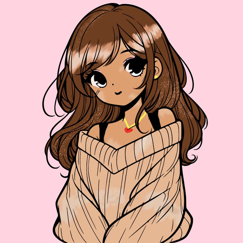 shy pretty girl wearing a sweater that is falling off one shoulder portrait