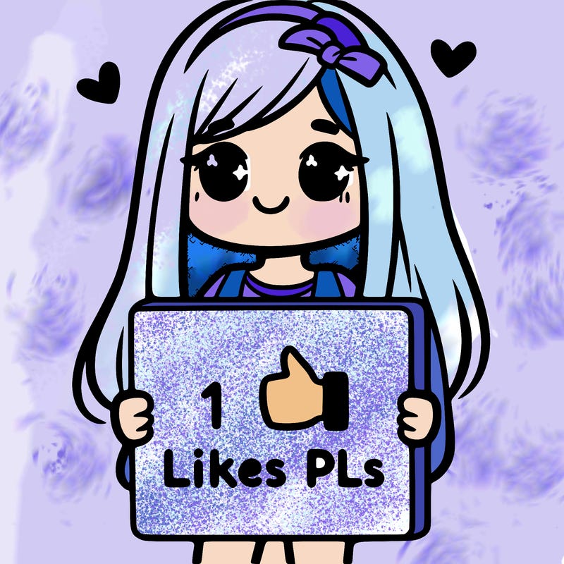 girl holding a sign saying 10 likes pls