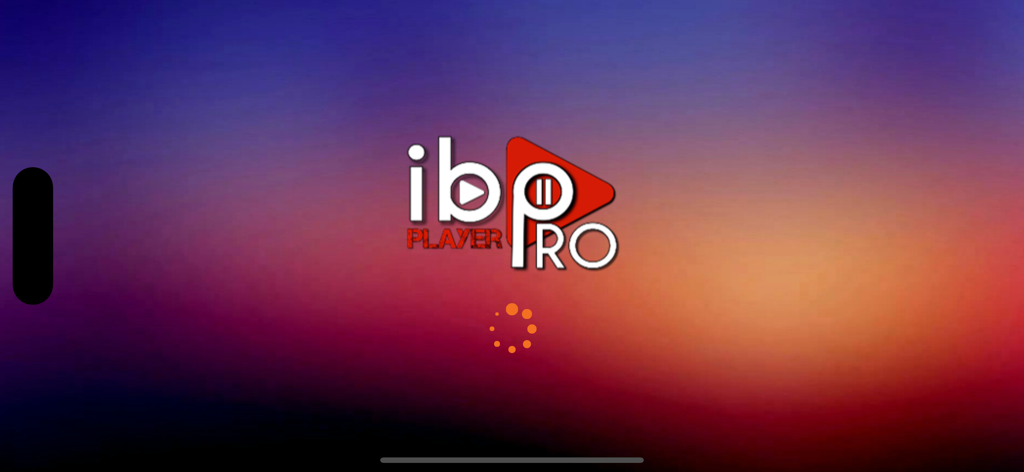 ibo Pro Player - ibo Pro Player Startbildschirm mit Logo und Ladeanimation auf einem Gradientenhintergrund