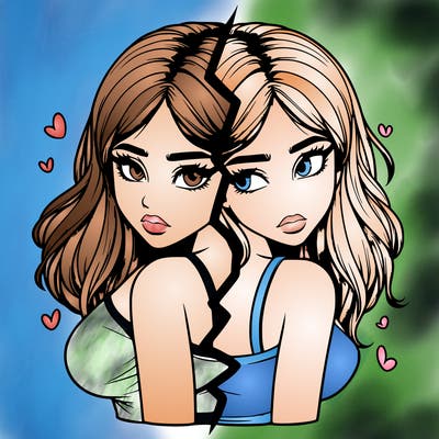 realistic girl split