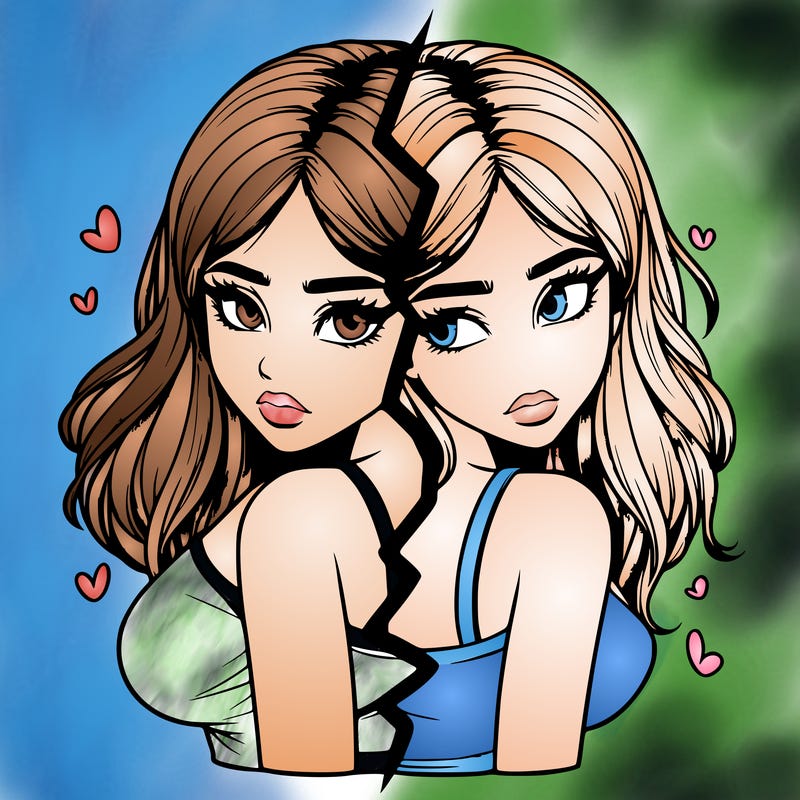 realistic girl split