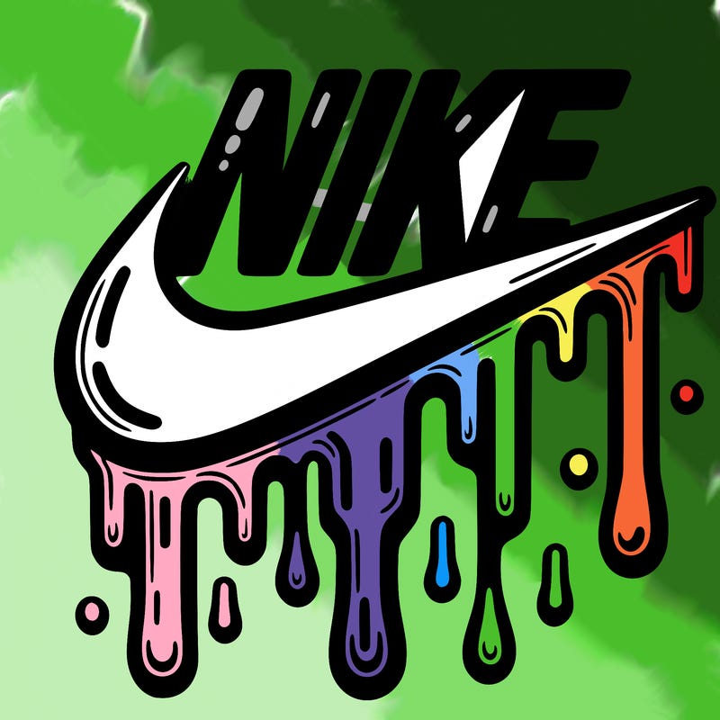 dripping nike logo