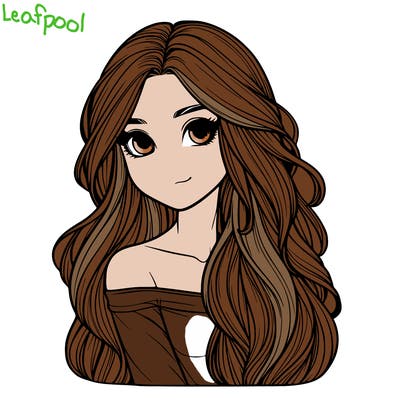 realistic girl with long hair