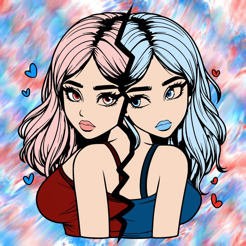 realistic girl split