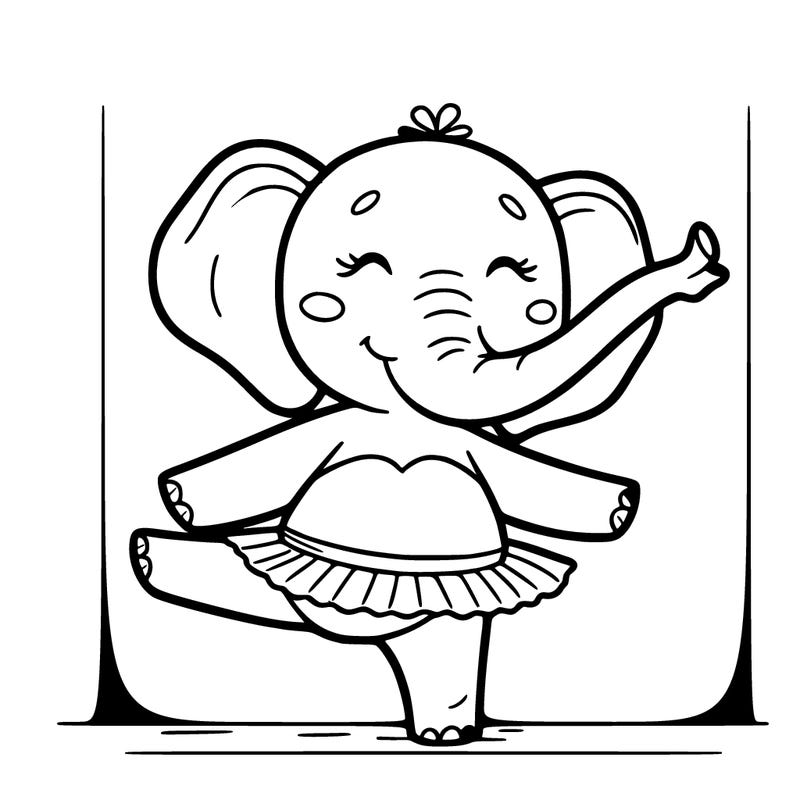 elephant doing ballerina