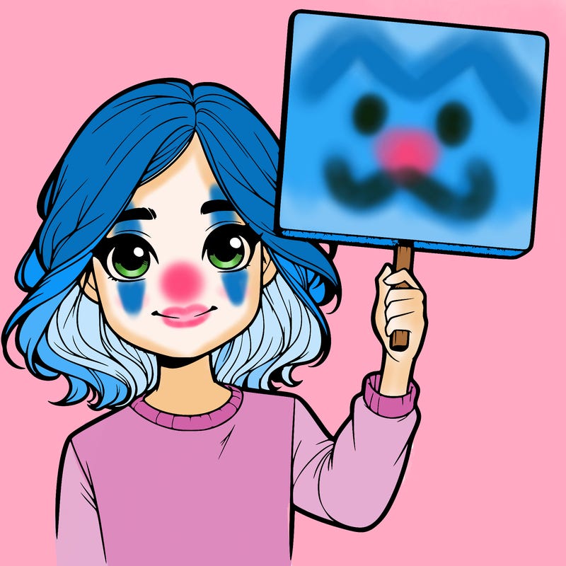 realistic girl holding up a sign