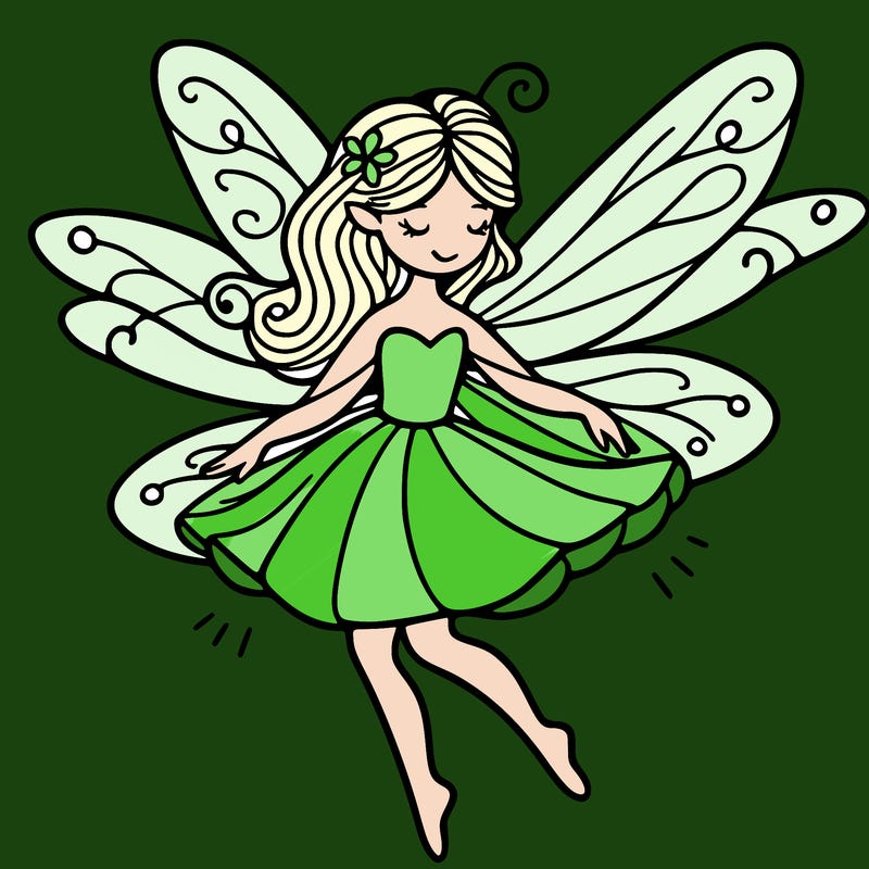 create a fairy with wings flying