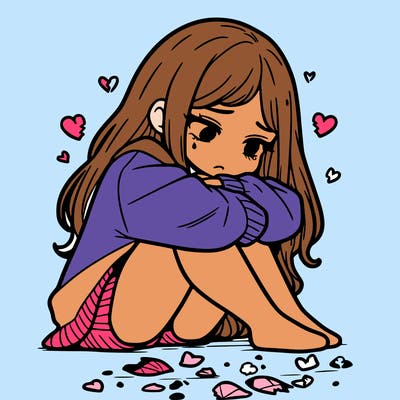 a girl after a breakup