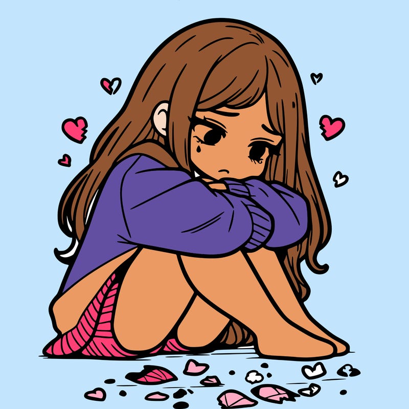 a girl after a breakup