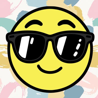 emoji with sunglasses