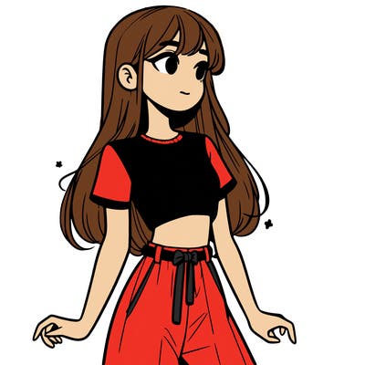 girl in a cute crop top