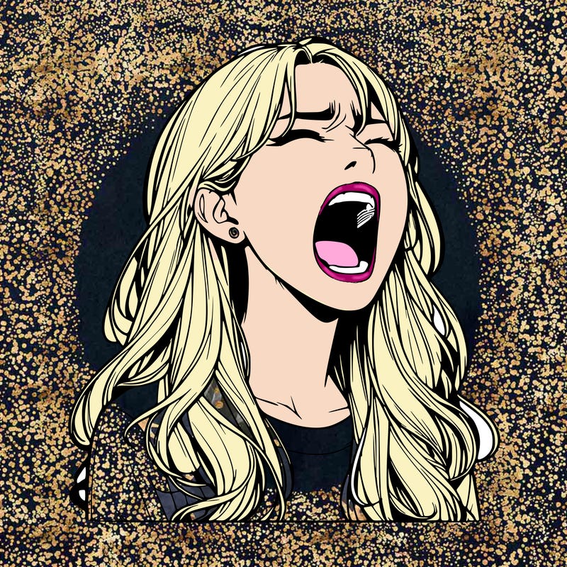 screaming realistic, girl