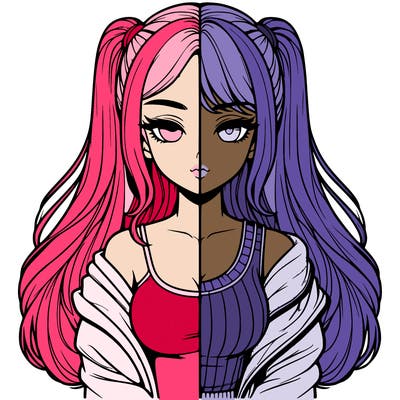 realistic girl split