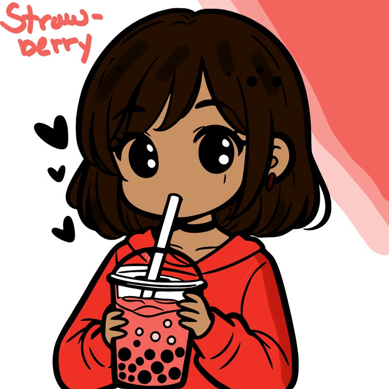 girl drinking boba tea