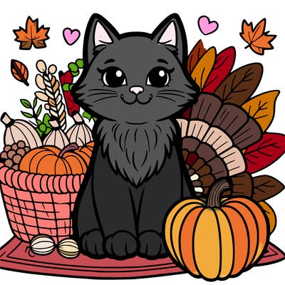 thanksgiving cat