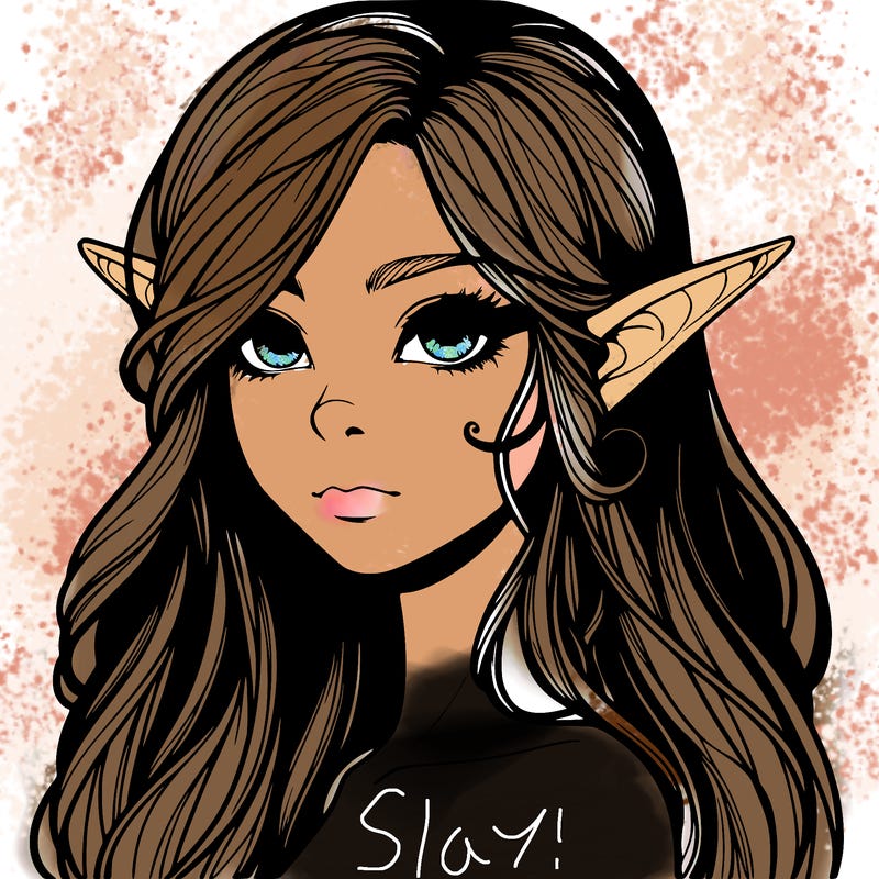 elf girl realistic dark fantasy