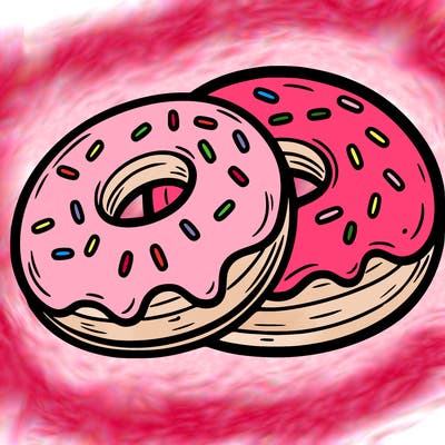 a piece of food doughnuts