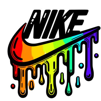 dripping nike logo