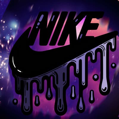 dripping nike logo