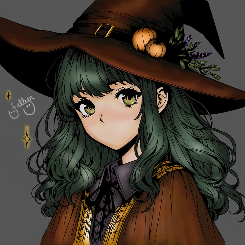 realistic beautiful manga witch