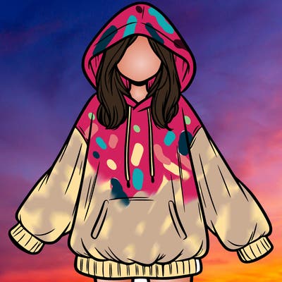 girl in oversized hoodie