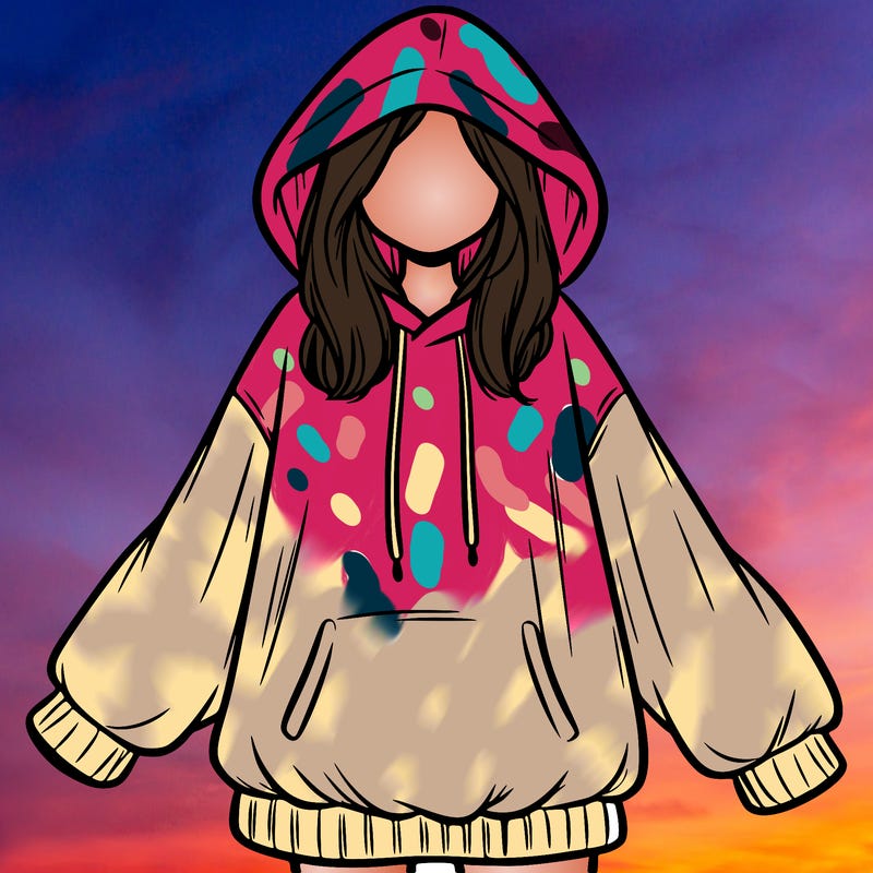 girl in oversized hoodie