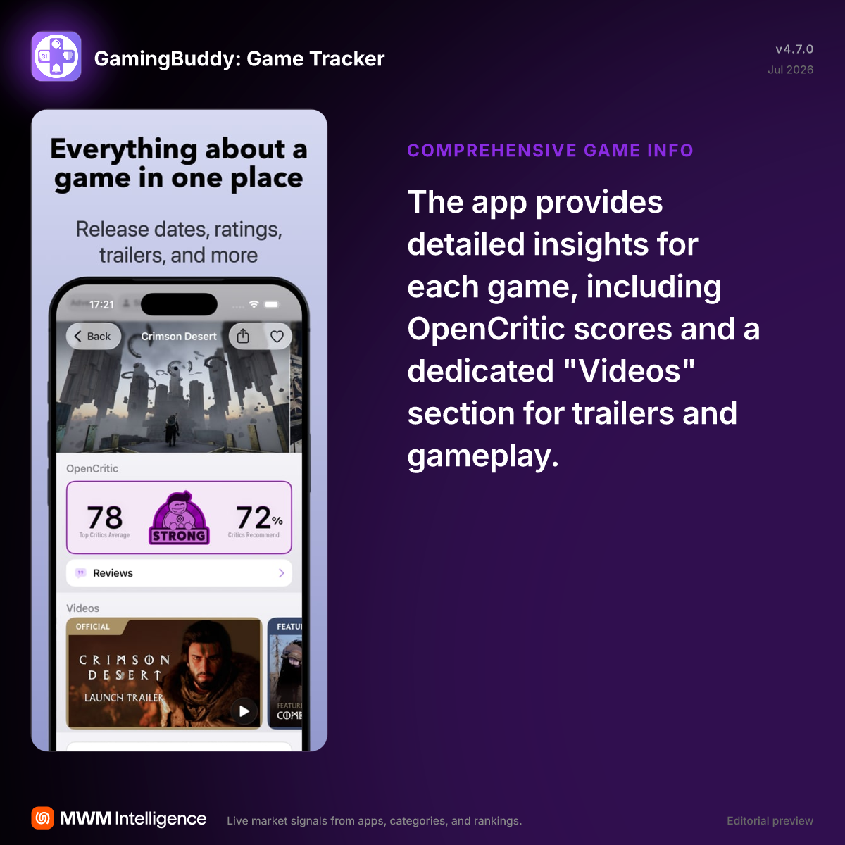 GamingBuddy: Game Tracker - Entertainment App | MWM