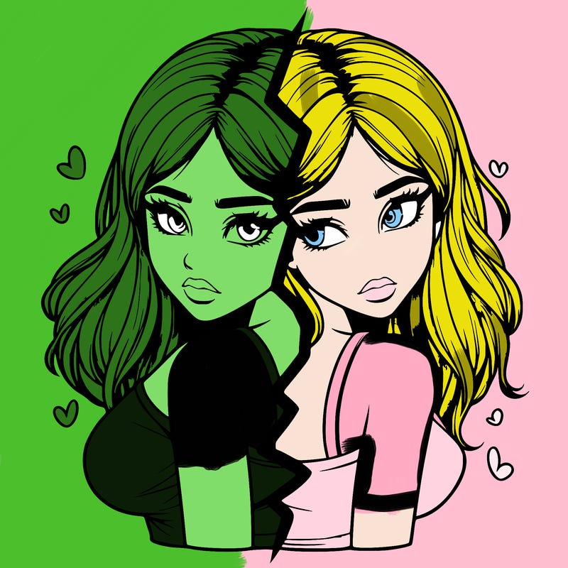 realistic girl split