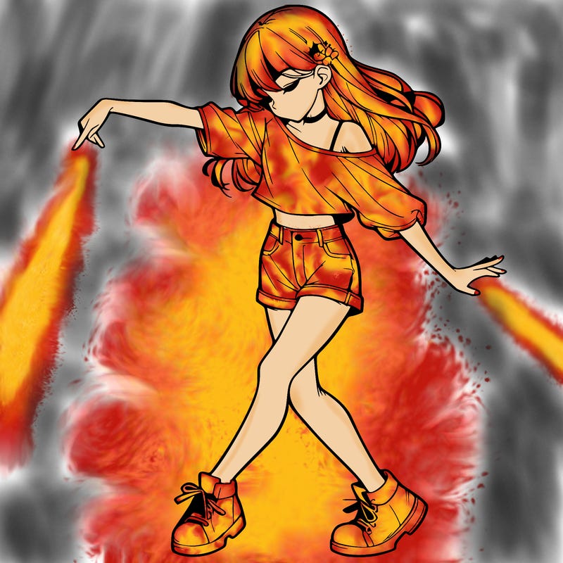 realistic girl danceing