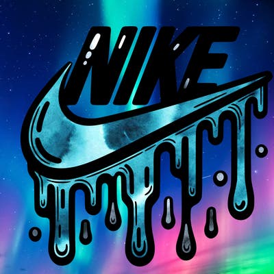 dripping nike logo