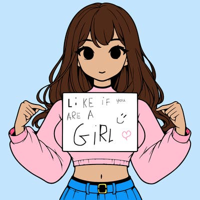 girl holding a blank sign in a long sleeve crop top