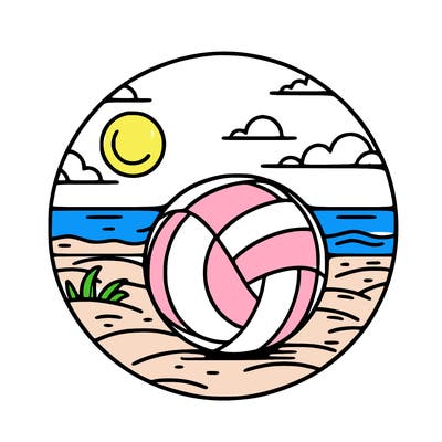 volleyball on a beach