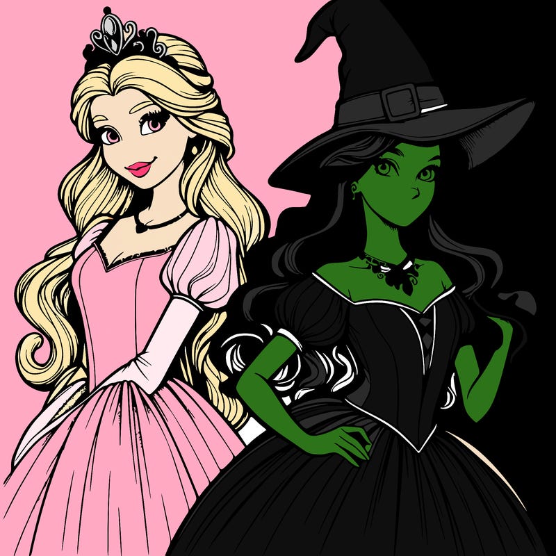 a realistic princess and a witch