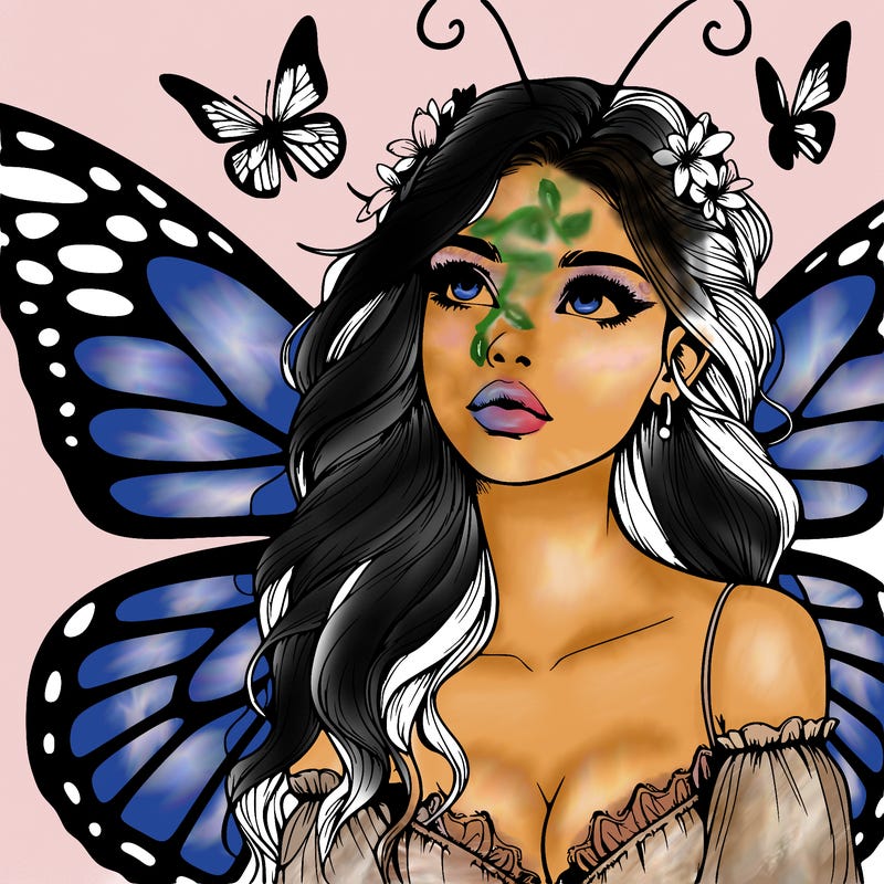 butterfly fairy realistic girl