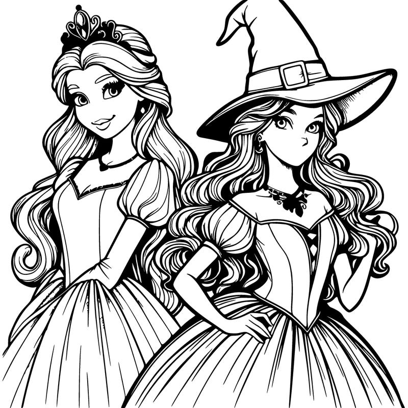 a realistic princess and a witch