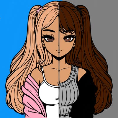 realistic girl split