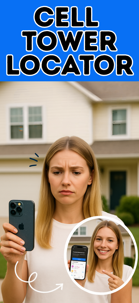 cellular signal strength - Una mujer usando una aplicación localizadora de torres celulares para encontrar mejor intensidad de señal celular cerca de su casa