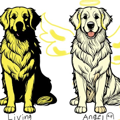 realistic, golden retrieve