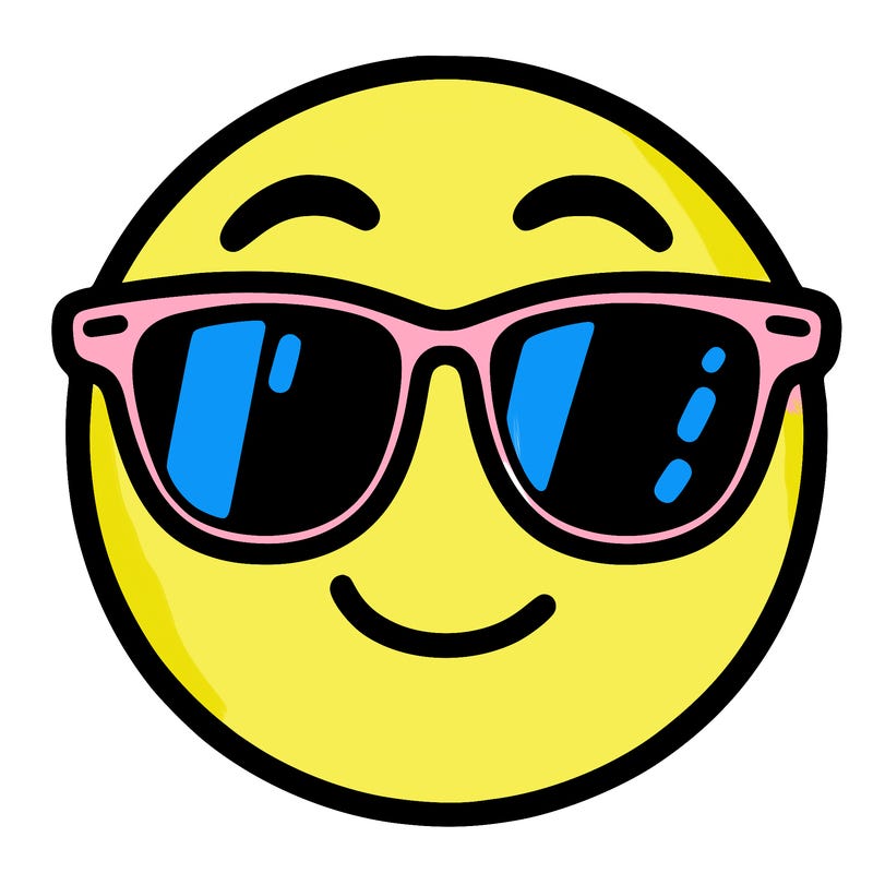 emoji with sunglasses