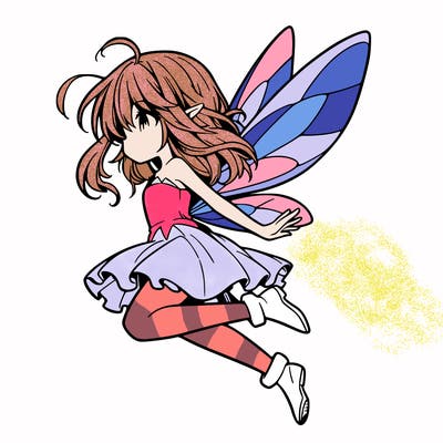manga fairy flying