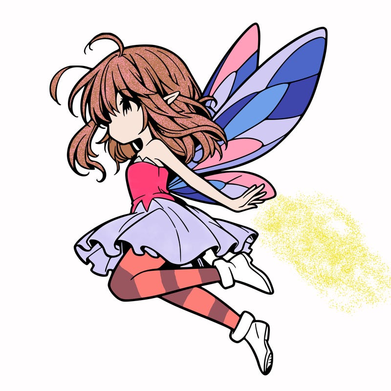 manga fairy flying