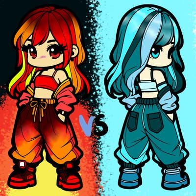 girl in crop top and baggy pants