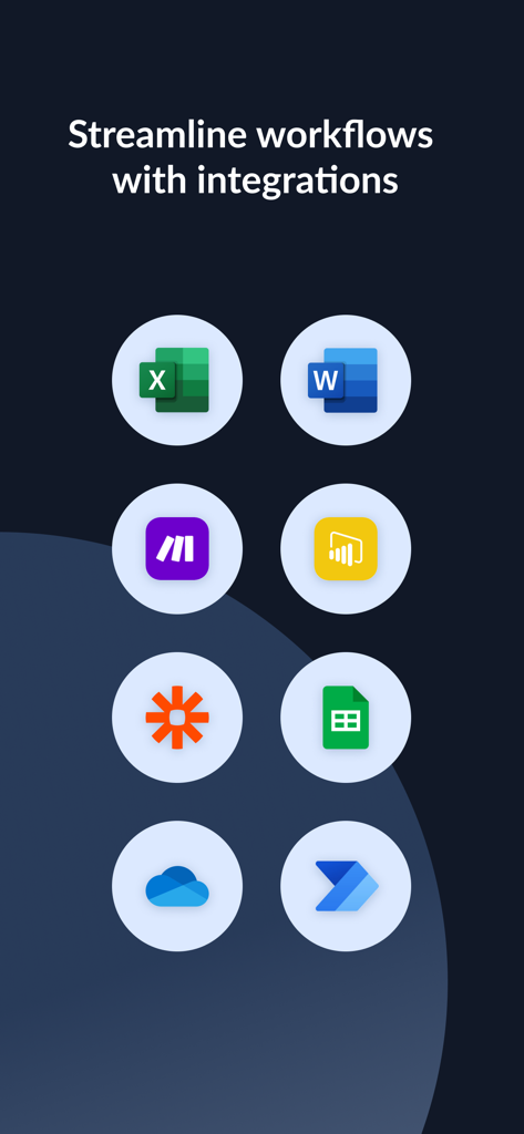 MoreApp Forms integrations with business tools like Excel and Zapier to streamline workflows