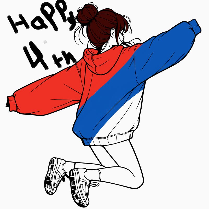 realistic girl jumping with a bun and oversized sweatshirt